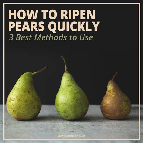 Do Pears need to be ripe to make baby food